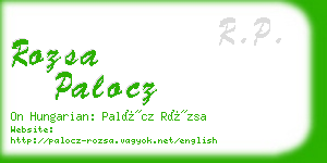 rozsa palocz business card